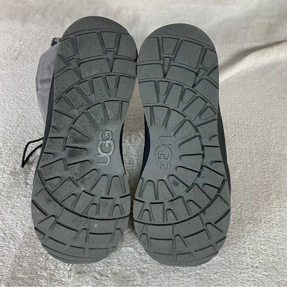 UGG Kirby Waterproof Boots Youth Kids Size 4‎ Gray Black Pull On Snow Winter